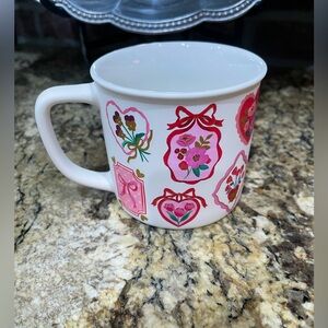 CLEMENTINE paper co. soft touch shabby floral hearts mug - Brand new!  Fabulous